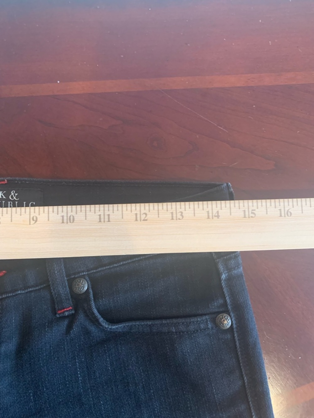 Rock & Republic Y2K Vintage Black Jeans with Red Stitch Accents Made in USA 🇺🇸 - Picture 11 of 14